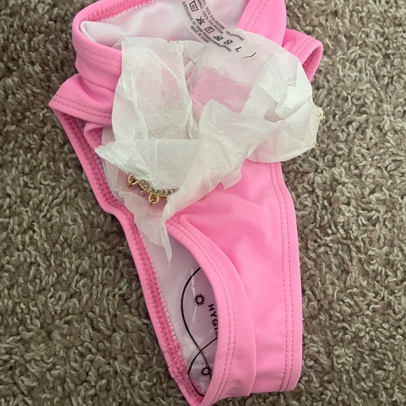 The X Collection Rhinestone Pink Medium Swimsuit (Bikini ,Top & Headband ) - Picture 5 of 6